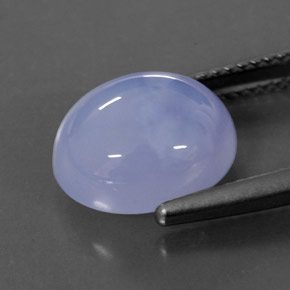Calcédoine bleue naturelle transparent, 5,50 ct, transparent / translucide