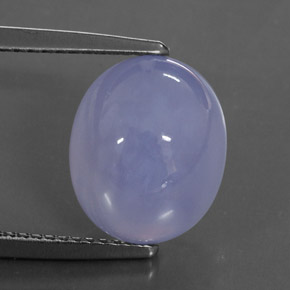 Calcédoine bleue naturelle transparent, 5,65 ct, transparent / translucide