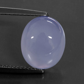 Calcédoine Bleu lavande naturelle Transparent, 5.88 ct, Transparent / Translucide