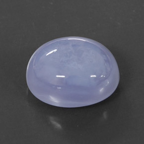 Calcédoine bleue naturelle coupe ovale, 6,03 ct, translucide