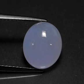 Calcédoine bleue naturelle transparent, 4,76 ct, transparent / translucide