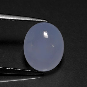 Calcédoine bleue naturelle transparent, 3,90 ct, transparent / translucide