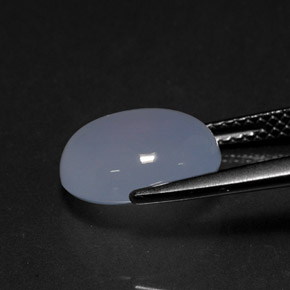 Calcédoine bleue naturelle transparent, 3,90 ct, transparent / translucide
