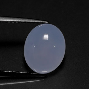 Calcédoine bleue naturelle transparent, 4,20 ct, transparent / translucide