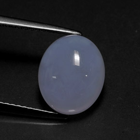 Calcédoine bleue naturelle transparent, 4,69 ct, transparent / translucide