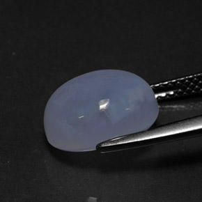 Calcédoine bleue naturelle transparent, 4,69 ct, transparent / translucide