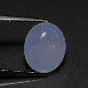 Calcédoine bleue naturelle transparent, 4,03 ct, transparent / translucide