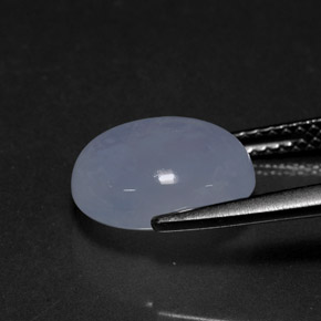 Calcédoine bleue naturelle transparent, 4,03 ct, transparent / translucide