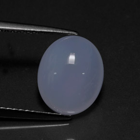 Calcédoine bleue naturelle transparent, 3,97 ct, transparent / translucide