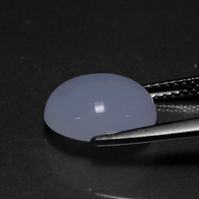 Calcédoine bleue naturelle transparent, 3,97 ct, transparent / translucide