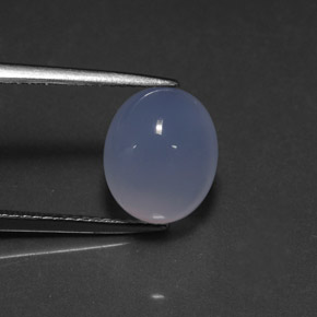 Calcédoine bleue naturelle transparent, 5,09 ct, transparent / translucide