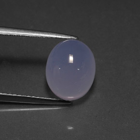 Calcédoine bleue naturelle transparent, 5,27 ct, transparent / translucide