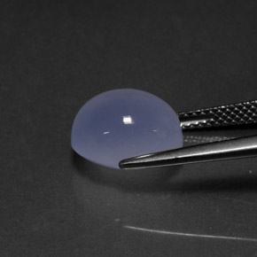 Calcédoine bleue naturelle transparent, 5,27 ct, transparent / translucide