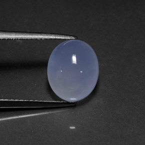 Calcédoine bleue naturelle transparent, 4,73 ct, transparent / translucide