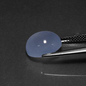 Calcédoine bleue naturelle transparent, 4,73 ct, transparent / translucide