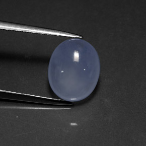 Calcédoine bleue naturelle transparent, 4,23 ct, transparent / translucide