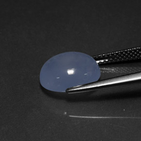 Calcédoine bleue naturelle transparent, 4,23 ct, transparent / translucide