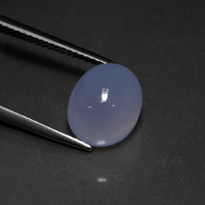 Calcédoine bleue naturelle transparent, 5,64 ct, transparent / translucide