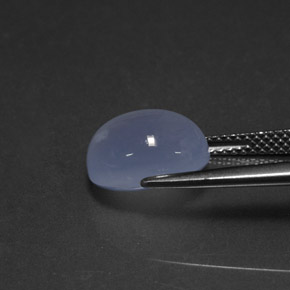 Calcédoine bleue naturelle transparent, 4,75 ct, transparent / translucide