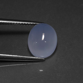 Calcédoine bleue naturelle transparent, 5,06 ct, transparent / translucide