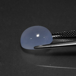 Calcédoine bleue naturelle transparent, 5,06 ct, transparent / translucide