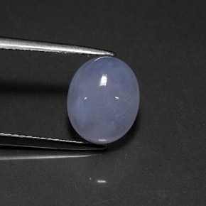 Calcédoine bleue naturelle transparent, 4,27 ct, transparent / translucide