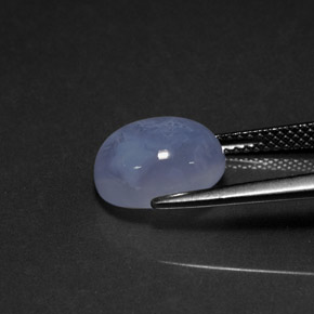 Calcédoine bleue naturelle transparent, 4,27 ct, transparent / translucide
