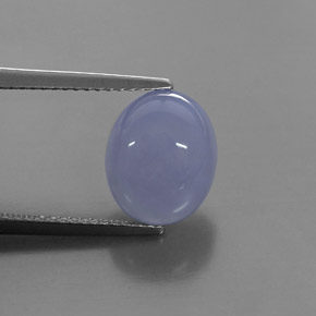 Calcédoine bleue naturelle transparent, 4,34 ct, transparent / translucide
