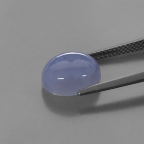 Calcédoine bleue naturelle transparent, 4,34 ct, transparent / translucide