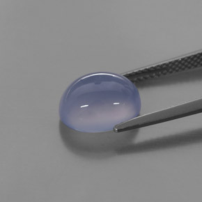 Calcédoine Bleu lavande naturelle Transparent, 3.95 ct, Transparent / Translucide