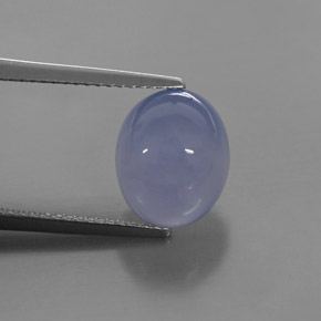Calcédoine bleue naturelle transparent, 4,87 ct, transparent / translucide