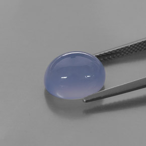 Calcédoine bleue naturelle transparent, 4,87 ct, transparent / translucide