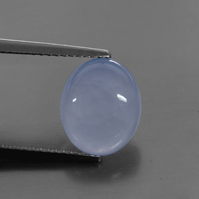 Calcédoine bleue naturelle transparent, 3,58 ct, transparent / translucide