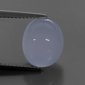 Calcédoine bleue naturelle transparent, 5,03 ct, transparent / translucide