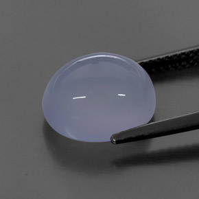 Calcédoine bleue naturelle transparent, 5,03 ct, transparent / translucide