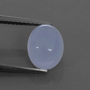Calcédoine bleue naturelle transparent, 3,07 ct, transparent / translucide