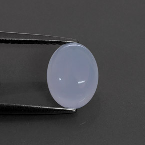 Calcédoine bleue naturelle transparent, 1,97 ct, transparent / translucide