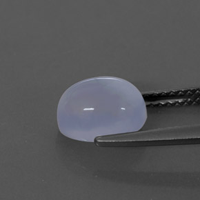 Calcédoine bleue naturelle transparent, 2,50 ct, transparent / translucide