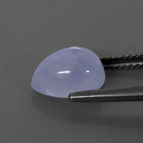 Calcédoine bleue naturelle transparent, 2,84 ct, transparent / translucide