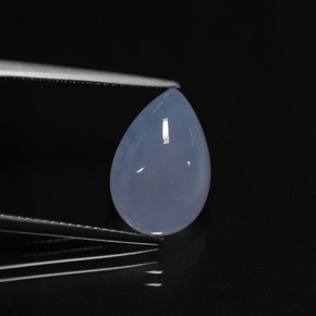 Calcédoine Bleu lavande naturelle Transparent, 5.99 ct, Transparent / Translucide