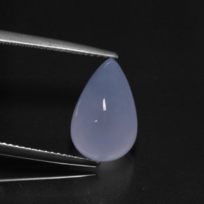 Calcédoine bleue naturelle transparent, 6,09 ct, transparent / translucide