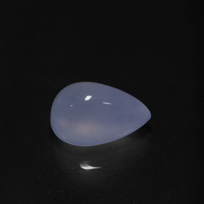 Calcédoine bleue naturelle transparent, 6,09 ct, transparent / translucide