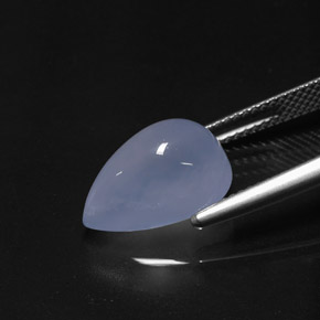 Calcédoine bleue naturelle transparent, 6,09 ct, transparent / translucide