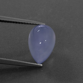 Calcédoine bleue naturelle transparent, 4,24 ct, transparent / translucide