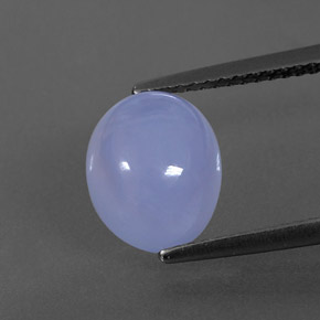 Calcédoine bleue naturelle transparent, 3,77 ct, transparent / translucide