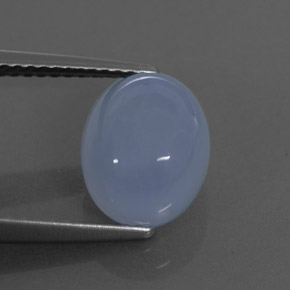 Calcédoine bleue naturelle transparent, 3,46 ct, transparent / translucide