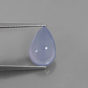 Calcédoine bleue naturelle transparent, 2,49 ct, transparent / translucide