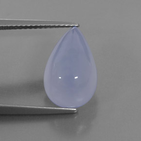 Calcédoine bleue naturelle transparent, 5,28 ct, transparent / translucide