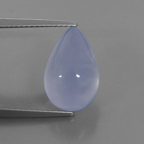 Calcédoine bleue naturelle transparent, 5,21 ct, transparent / translucide