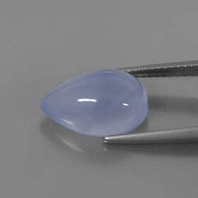 Calcédoine bleue naturelle transparent, 5,21 ct, transparent / translucide
